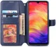 AZNS Xiaomi Redmi Note 7 Leren Stand Portemonnee Hoesje Blauw afbeelding 2