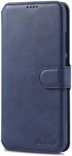 AZNS Xiaomi Redmi Note 7 Leren Stand Portemonnee Hoesje Blauw afbeelding 5
