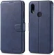 AZNS Xiaomi Redmi Note 7 Leren Stand Portemonnee Hoesje Blauw afbeelding 3