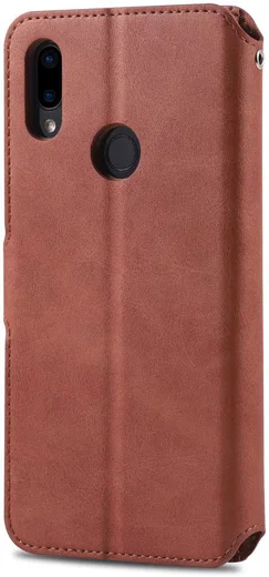 AZNS Xiaomi Redmi Note 7 Leren Stand Portemonnee Hoesje Bruin afbeelding 6