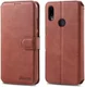 AZNS Xiaomi Redmi Note 7 Leren Stand Portemonnee Hoesje Bruin afbeelding 3