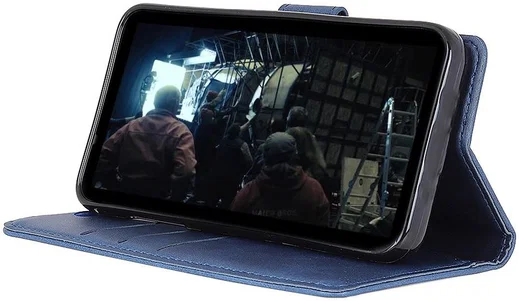 Sony Xperia L3 Matte Portemonnee Hoesje Blauw afbeelding 4