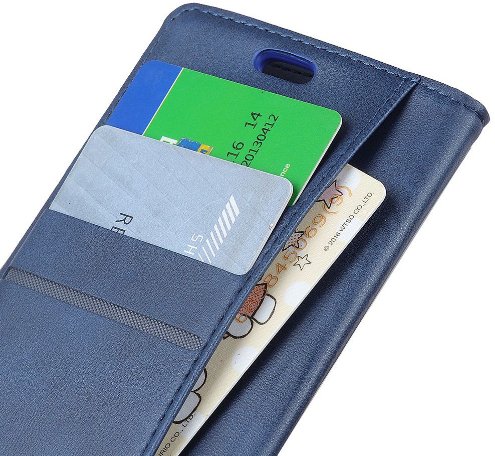 Sony Xperia L3 Matte Portemonnee Hoesje Blauw afbeelding 6