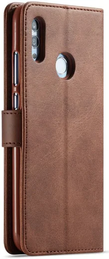 Huawei P Smart (2019) Hoesje Wallet Book Case Kunst Leer Coffee afbeelding 7