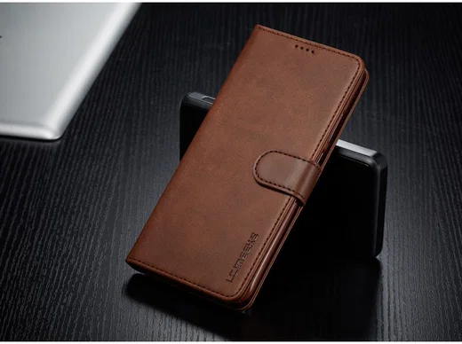 Huawei P Smart (2019) Hoesje Wallet Book Case Kunst Leer Coffee afbeelding 9