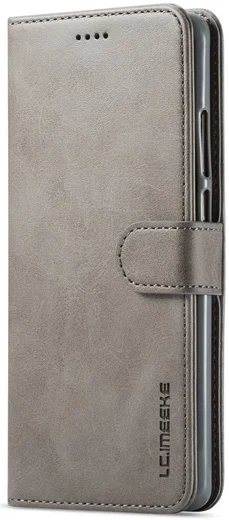 Huawei P30 Pro Book Case Portemonnee Hoesje met Magneetsluiting Grijs afbeelding 4