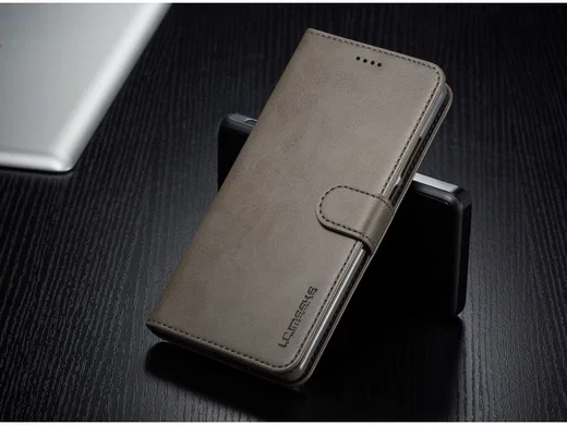 Huawei P30 Pro Book Case Portemonnee Hoesje met Magneetsluiting Grijs afbeelding 5