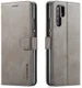 Huawei P30 Pro Book Case Portemonnee Hoesje met Magneetsluiting Grijs afbeelding 2