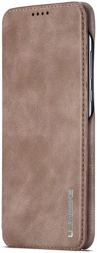 Huawei P30 Lite Portemonnee Bookcase Hoesje met Kaarthouder Coffee afbeelding 3