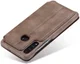 Huawei P30 Lite Portemonnee Bookcase Hoesje met Kaarthouder Coffee afbeelding 11