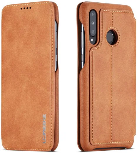 Huawei P30 Lite Portemonnee Bookcase Hoesje met Kaarthouder Bruin afbeelding 5