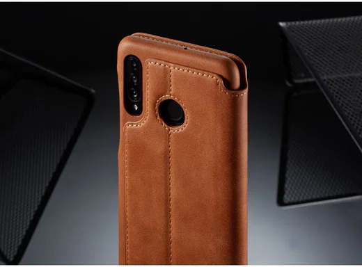 Huawei P30 Lite Portemonnee Bookcase Hoesje met Kaarthouder Bruin afbeelding 11