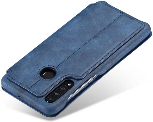 Huawei P30 Lite Portemonnee Bookcase Hoesje met Kaarthouder Blauw afbeelding 13