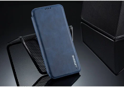 Huawei P30 Lite Portemonnee Bookcase Hoesje met Kaarthouder Blauw afbeelding 14