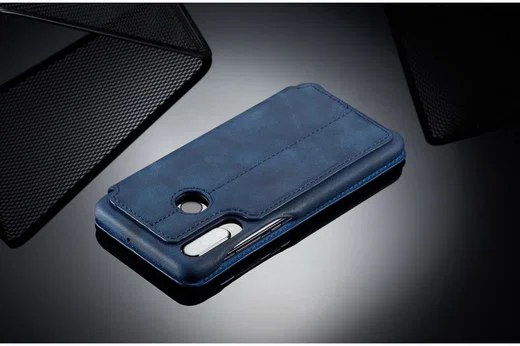 Huawei P30 Lite Portemonnee Bookcase Hoesje met Kaarthouder Blauw afbeelding 8