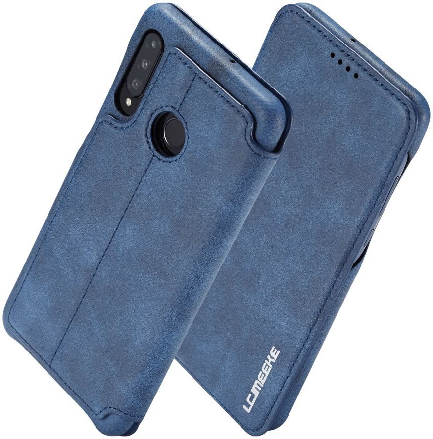 Huawei P30 Lite Portemonnee Bookcase Hoesje met Kaarthouder Blauw afbeelding 2