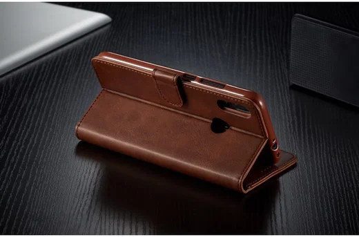 Xiaomi Redmi Note 7 Portemonnee Flip Hoesje met Magneet Sluiting Bruin afbeelding 11