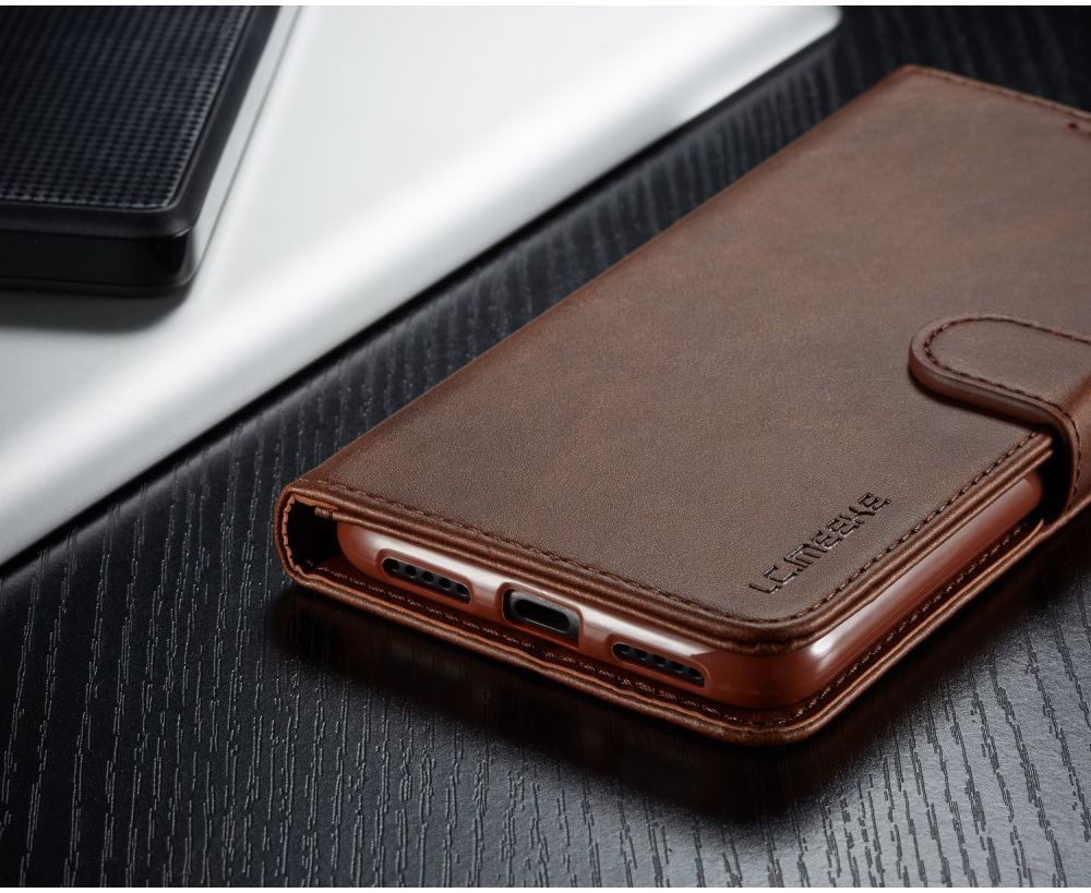 Xiaomi Redmi Note 7 Portemonnee Flip Hoesje met Magneet Sluiting Bruin afbeelding 12