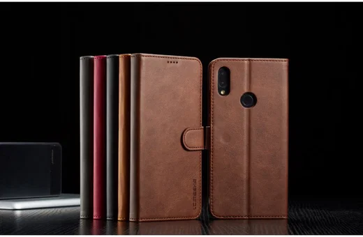 Xiaomi Redmi Note 7 Portemonnee Flip Hoesje met Magneet Sluiting Bruin afbeelding 15