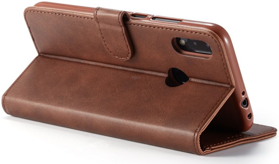 Xiaomi Redmi Note 7 Portemonnee Flip Hoesje met Magneet Sluiting Bruin afbeelding 18