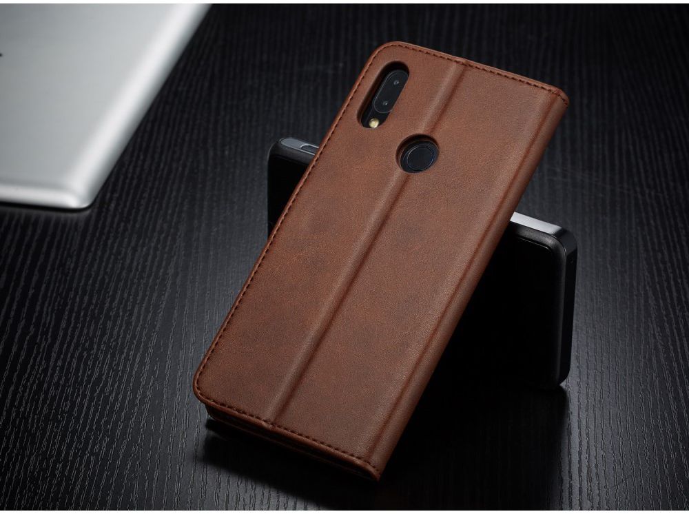 Xiaomi Redmi Note 7 Portemonnee Flip Hoesje met Magneet Sluiting Bruin afbeelding 8