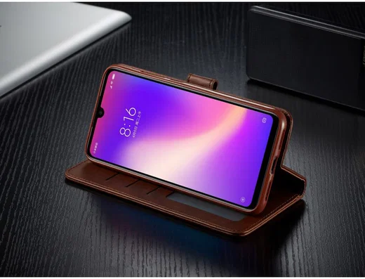 Xiaomi Redmi Note 7 Portemonnee Flip Hoesje met Magneet Sluiting Bruin afbeelding 10