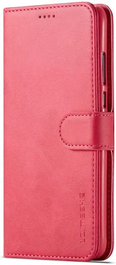 Huawei P30 Lite Portemonnee Bookcase Hoesje Magneet Sluiting Rood afbeelding 1