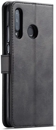 Huawei P30 Lite Portemonnee Bookcase Hoesje Magneet Sluiting Zwart afbeelding 2