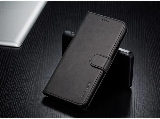 Huawei P30 Lite Portemonnee Bookcase Hoesje Magneet Sluiting Zwart afbeelding 5