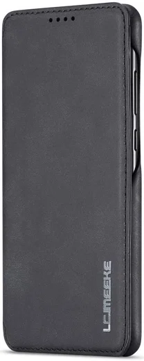 Huawei P30 Retro Style Kaarthouder Bookcase Hoesje Zwart afbeelding 8