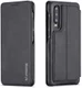 Huawei P30 Retro Style Kaarthouder Bookcase Hoesje Zwart afbeelding 2