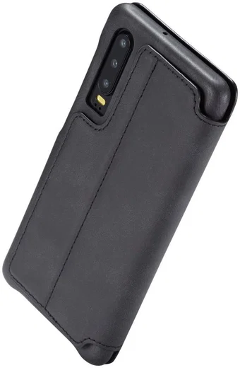 Huawei P30 Retro Style Kaarthouder Bookcase Hoesje Zwart afbeelding 7