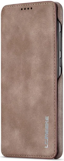 Huawei P30 Retro Style Kaarthouder Bookcase Hoesje Coffee afbeelding 6