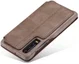 Huawei P30 Retro Style Kaarthouder Bookcase Hoesje Coffee afbeelding 4