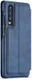 Huawei P30 Retro Style Kaarthouder Bookcase Hoesje Blauw afbeelding 7