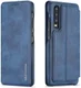 Huawei P30 Retro Style Kaarthouder Bookcase Hoesje Blauw afbeelding 2