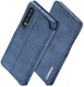 Huawei P30 Retro Style Kaarthouder Bookcase Hoesje Blauw afbeelding 3