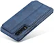 Huawei P30 Retro Style Kaarthouder Bookcase Hoesje Blauw afbeelding 4
