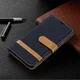 Samsung Galaxy A40 Jeans Portemonnee Hoesje Zwart afbeelding 12
