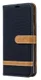 Samsung Galaxy A70 Jeans Portemonnee Hoesje Zwart afbeelding 1