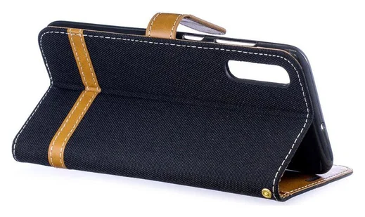 Samsung Galaxy A70 Jeans Portemonnee Hoesje Zwart afbeelding 10