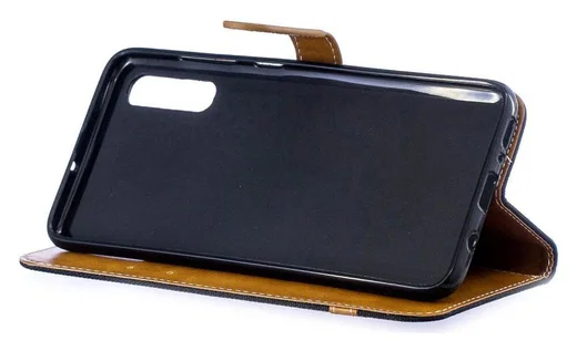 Samsung Galaxy A70 Jeans Portemonnee Hoesje Zwart afbeelding 11