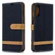 Samsung Galaxy A70 Jeans Portemonnee Hoesje Zwart afbeelding 5