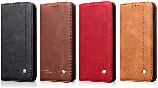 Huawei Y6s / Y6 (2019) Hoesje Vintage Portemonnee Zwart afbeelding 5