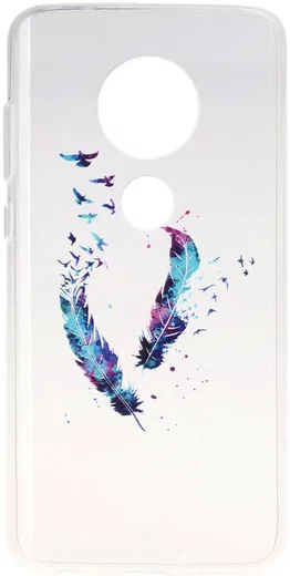 Motorola Moto G7 / G7 Plus TPU Hoesje met Print Feather & Birds afbeelding 1