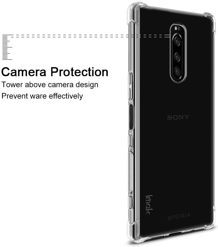 IMAK Sony Xperia 1 Hoesje TPU met Screenprotector Transparant afbeelding 9