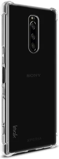 IMAK Sony Xperia 1 Hoesje TPU met Screenprotector Transparant afbeelding 4