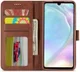 Huawei P30 Stand Portemonnee Bookcase Hoesje Coffee afbeelding 2