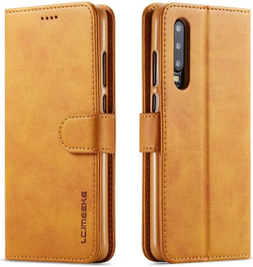 Huawei P30 Stand Portemonnee Bookcase Hoesje Bruin afbeelding 2