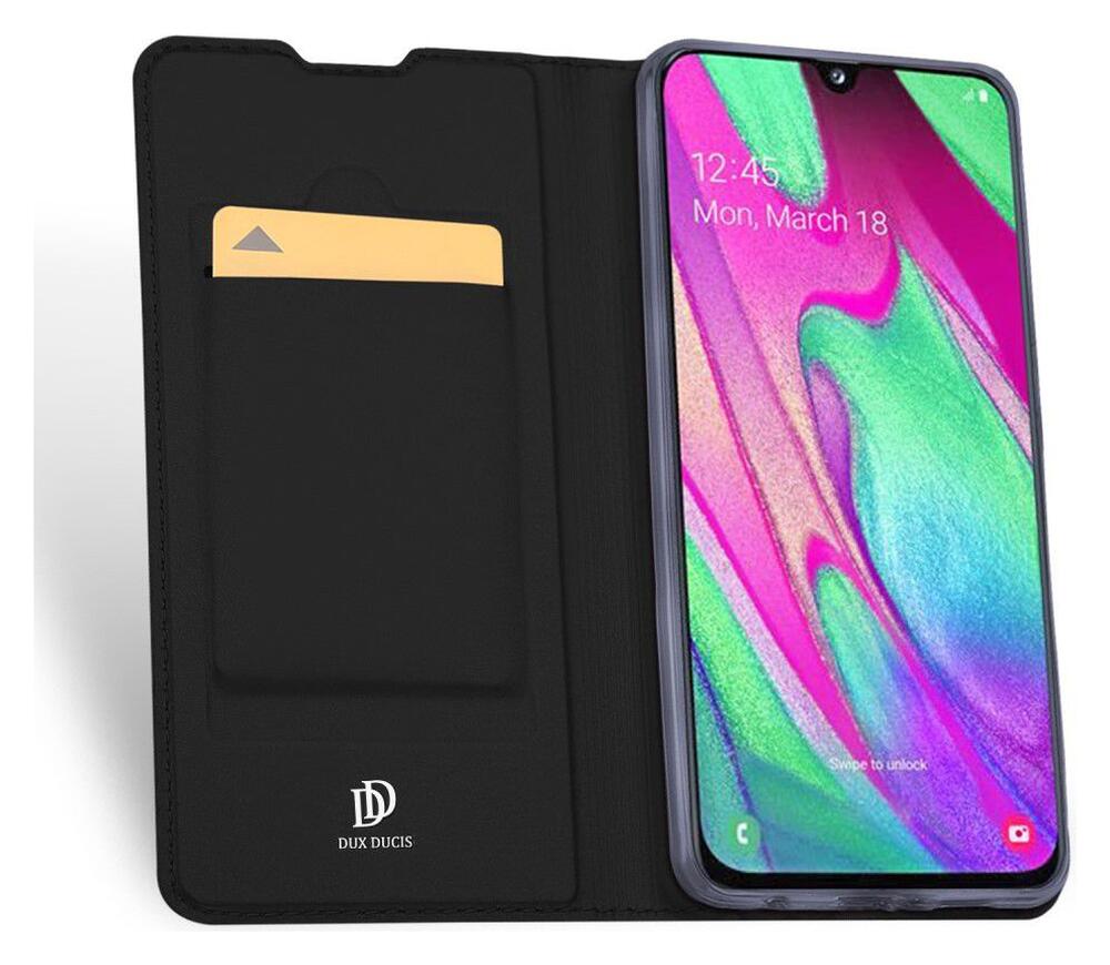Dux Ducis Samsung Galaxy A40 Bookcase Hoesje Zwart afbeelding 2